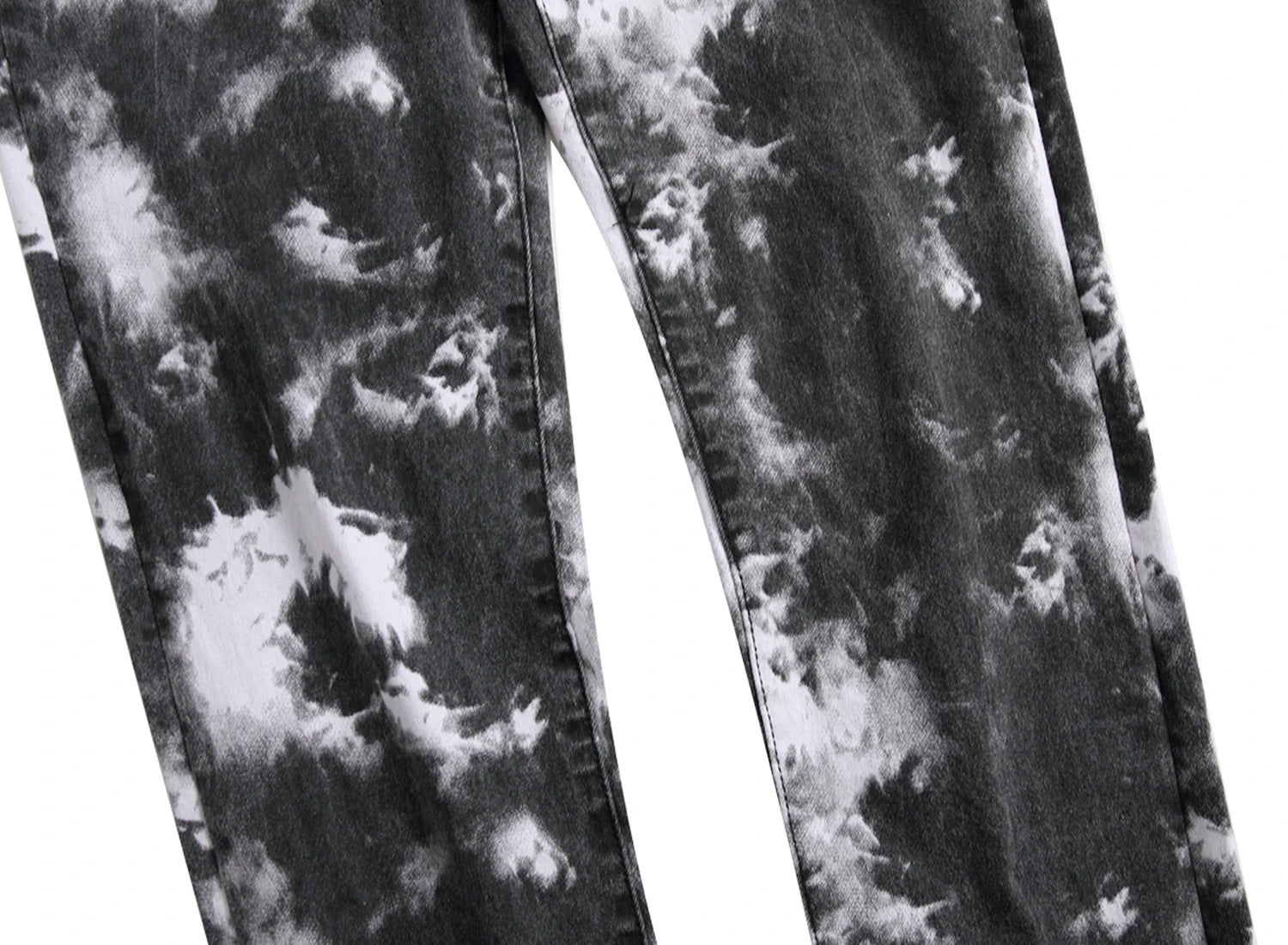 Black Printed Men's Stretch Skinny Jeans Premium Slim Fit Fashionable design 813-2