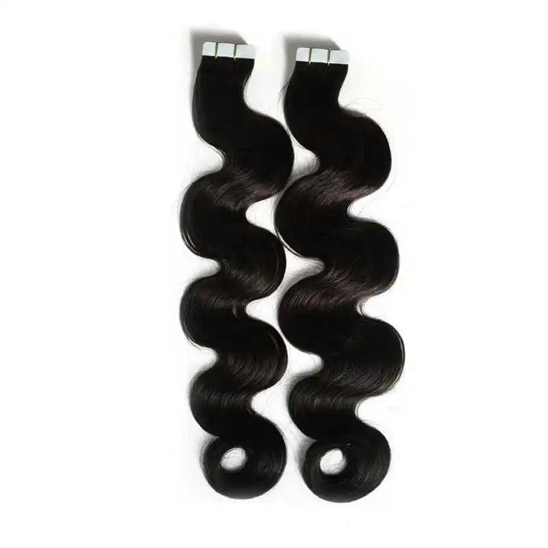 Body Wave Tape In Human Hair Extensions 20Pcs/Pack Seamless Skin Weft Tape Ins 100% Human Hair Wavy Tape In Hair Extensions