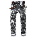 Black Printed Men's Stretch Skinny Jeans Premium Slim Fit Fashionable design 813-2