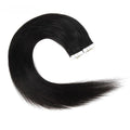 Straight Tape In Hair Extensions Remy Brazilian Hair Extensions Tape Ins For Women Natural Black 16-26 Inches 20Pcs 50G/Pack