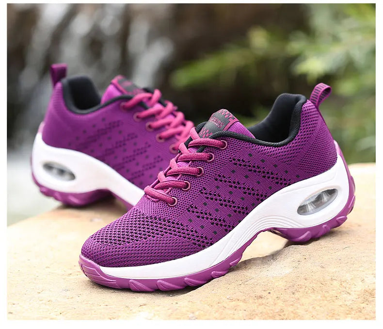 2025 Women's Fashion New Product: Sports Walking Shoes Breathable and Lightweight Casual Walking Platform Shoes Calzados Mujeres
