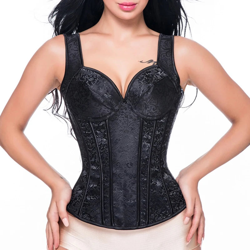 Waist Training Corset Vest Women Lace Up Boned Steampunk Bustiers Top Sexy Corselet Burlesque Clothing Gothic Party Costume
