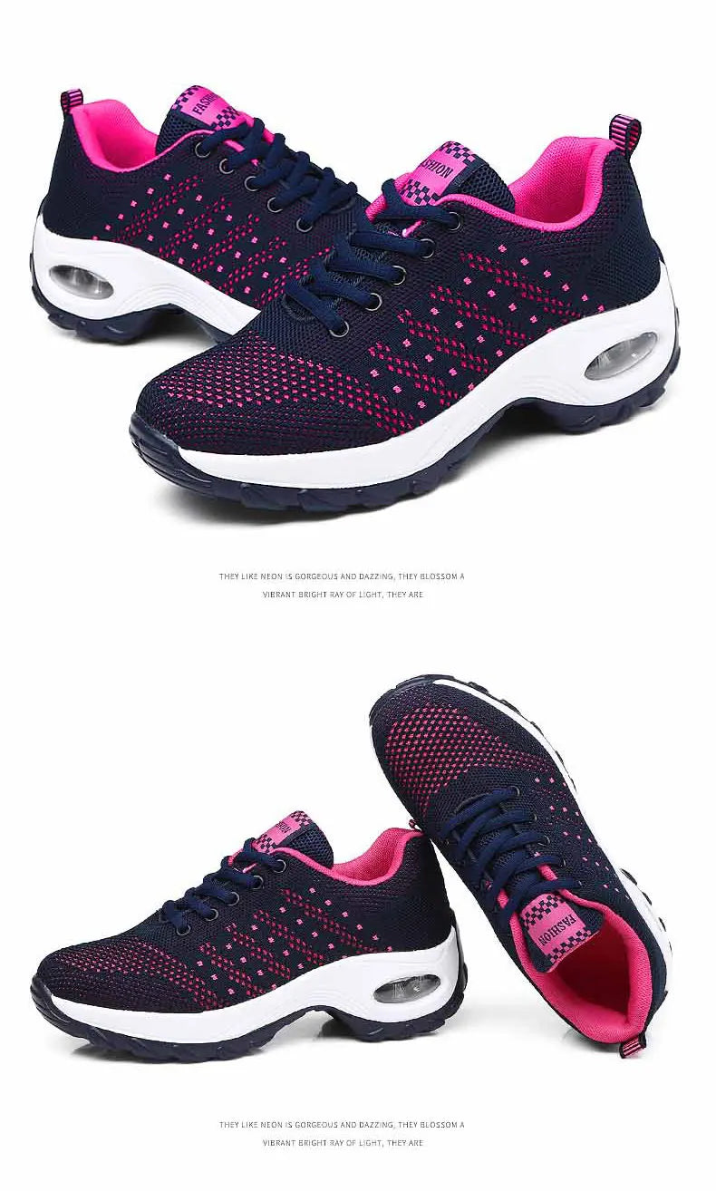 2025 Women's Fashion New Product: Sports Walking Shoes Breathable and Lightweight Casual Walking Platform Shoes Calzados Mujeres