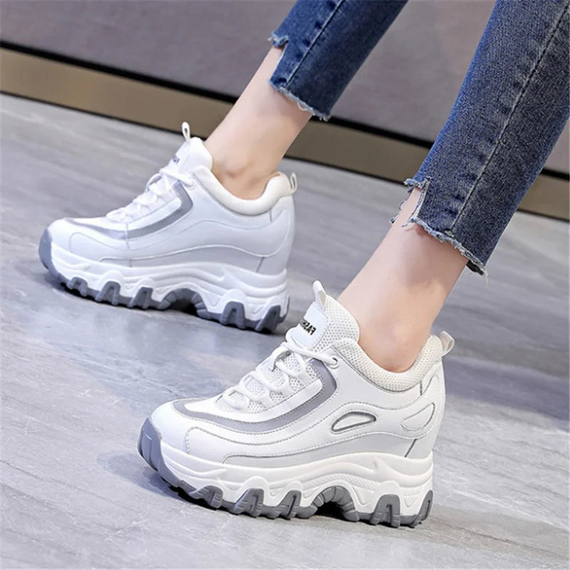 Autumn Fashion Sneakers For Women Platform Chunky Casual Shoes 2025 High Quality Woman Tenis Female Walking Trainers Thick Sole