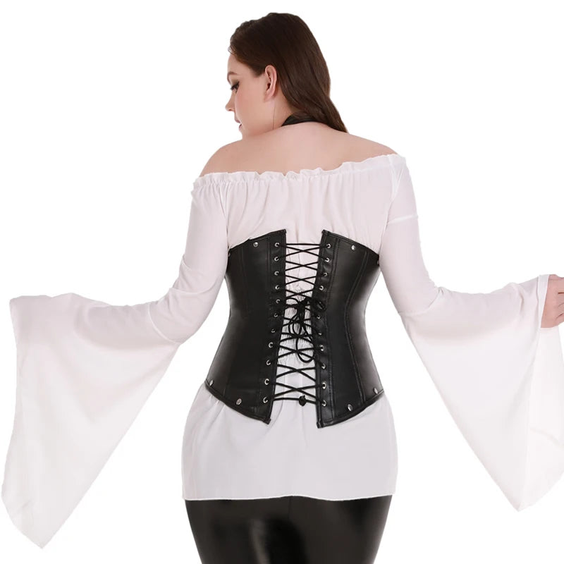 Waist Training Corset Vest Women Lace Up Boned Steampunk Bustiers Top Sexy Corselet Burlesque Clothing Gothic Party Costume