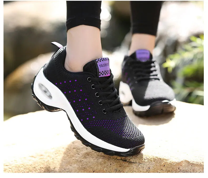 2025 Women's Fashion New Product: Sports Walking Shoes Breathable and Lightweight Casual Walking Platform Shoes Calzados Mujeres