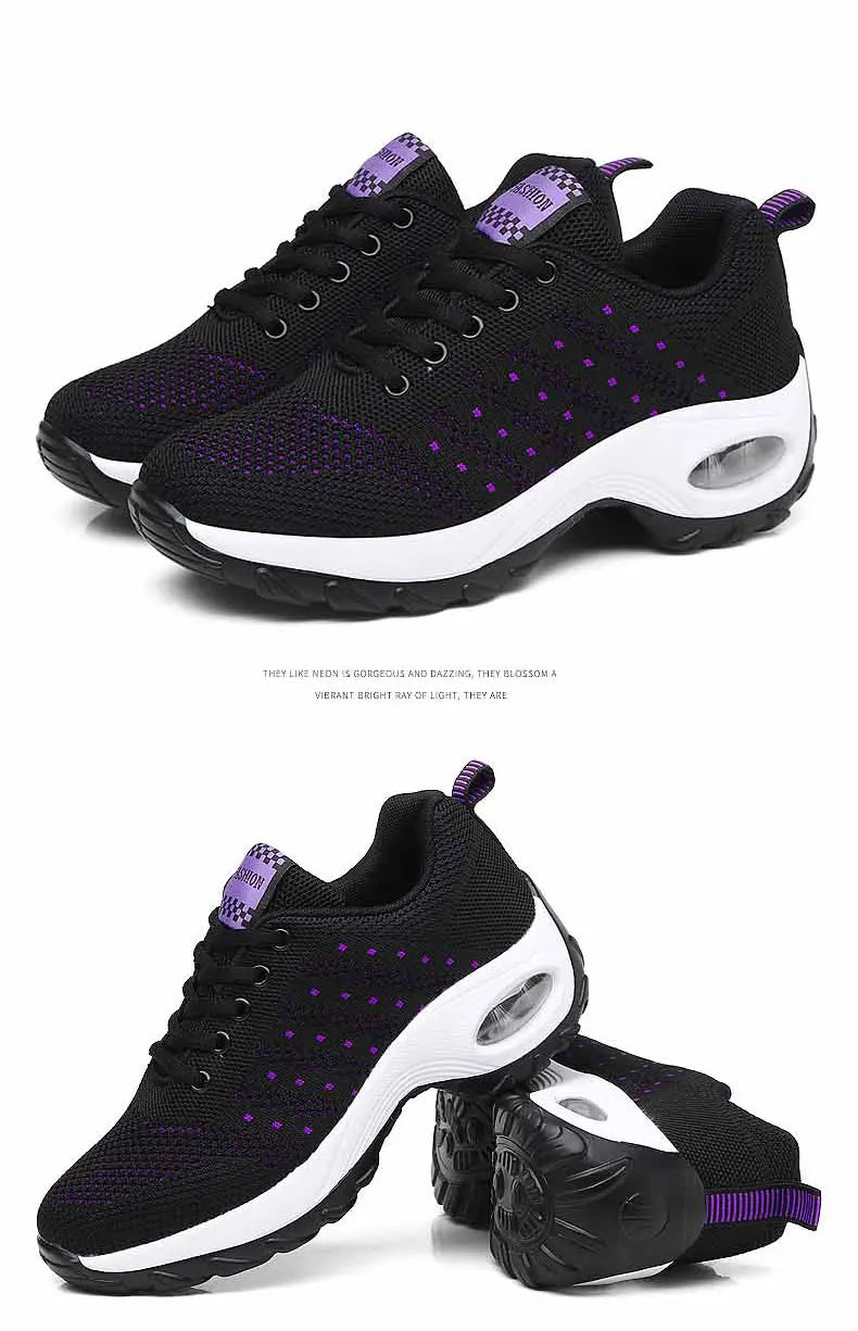 2025 Women's Fashion New Product: Sports Walking Shoes Breathable and Lightweight Casual Walking Platform Shoes Calzados Mujeres