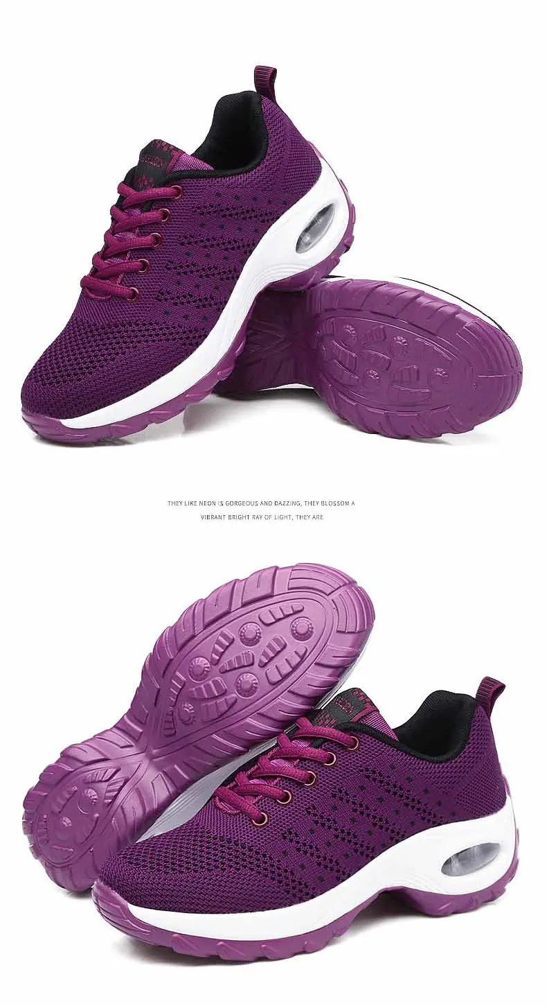 2025 Women's Fashion New Product: Sports Walking Shoes Breathable and Lightweight Casual Walking Platform Shoes Calzados Mujeres