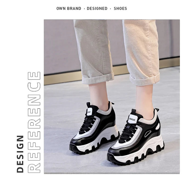 Autumn Fashion Sneakers For Women Platform Chunky Casual Shoes 2025 High Quality Woman Tenis Female Walking Trainers Thick Sole