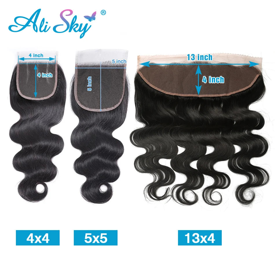 20 22inch 13x4 Body Wave Lace Frontal 4x4 5x5 Transparent Lace Closure Brazilian Remy Hair 100% Human Hair Cheap Soft Preplucked
