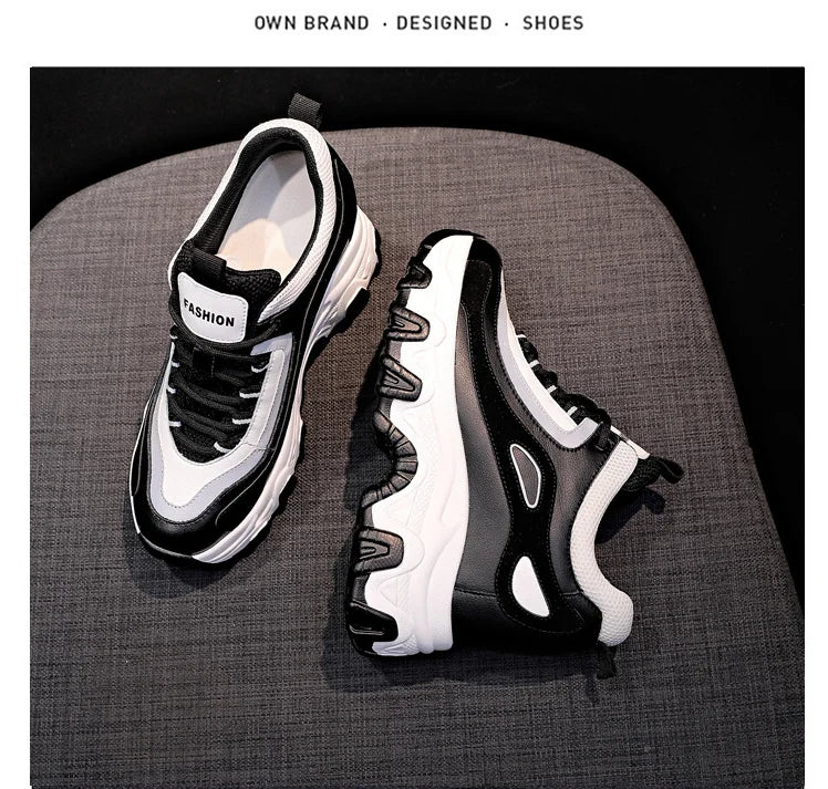 Autumn Fashion Sneakers For Women Platform Chunky Casual Shoes 2025 High Quality Woman Tenis Female Walking Trainers Thick Sole