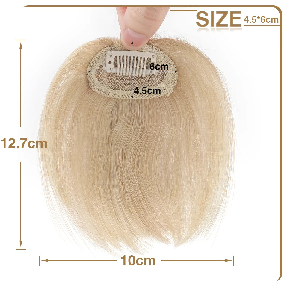 S-noilite 8g Natural Hair Bangs Fringe Human Hair Bangs Wig Human Hair Clip in Extensions Irregular Fringe Hairpiece For Women