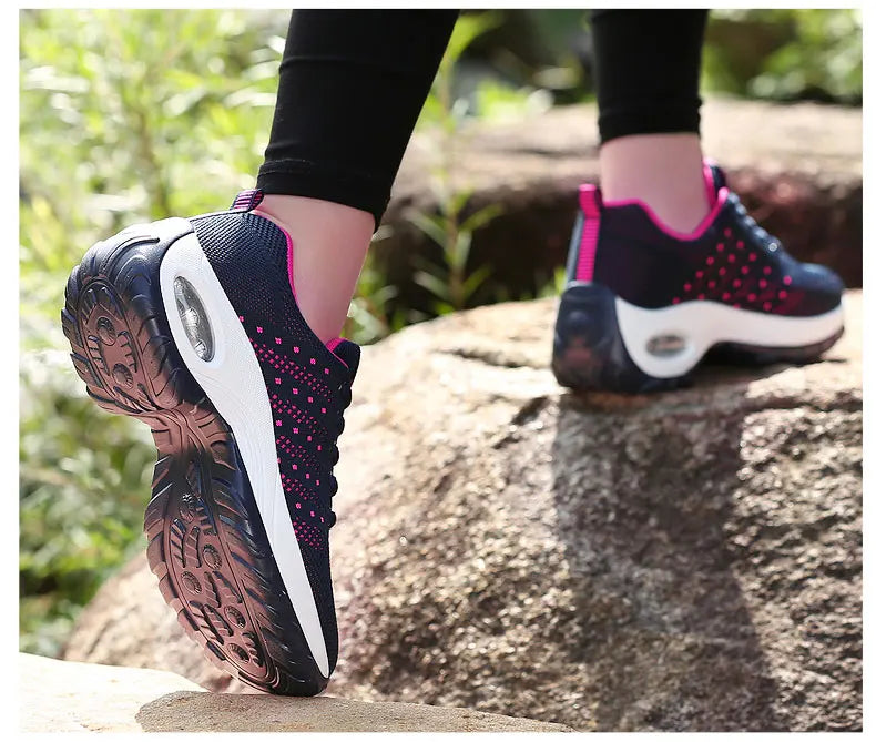 2025 Women's Fashion New Product: Sports Walking Shoes Breathable and Lightweight Casual Walking Platform Shoes Calzados Mujeres