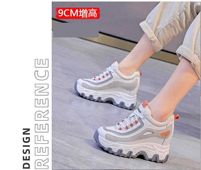 Autumn Fashion Sneakers For Women Platform Chunky Casual Shoes 2025 High Quality Woman Tenis Female Walking Trainers Thick Sole