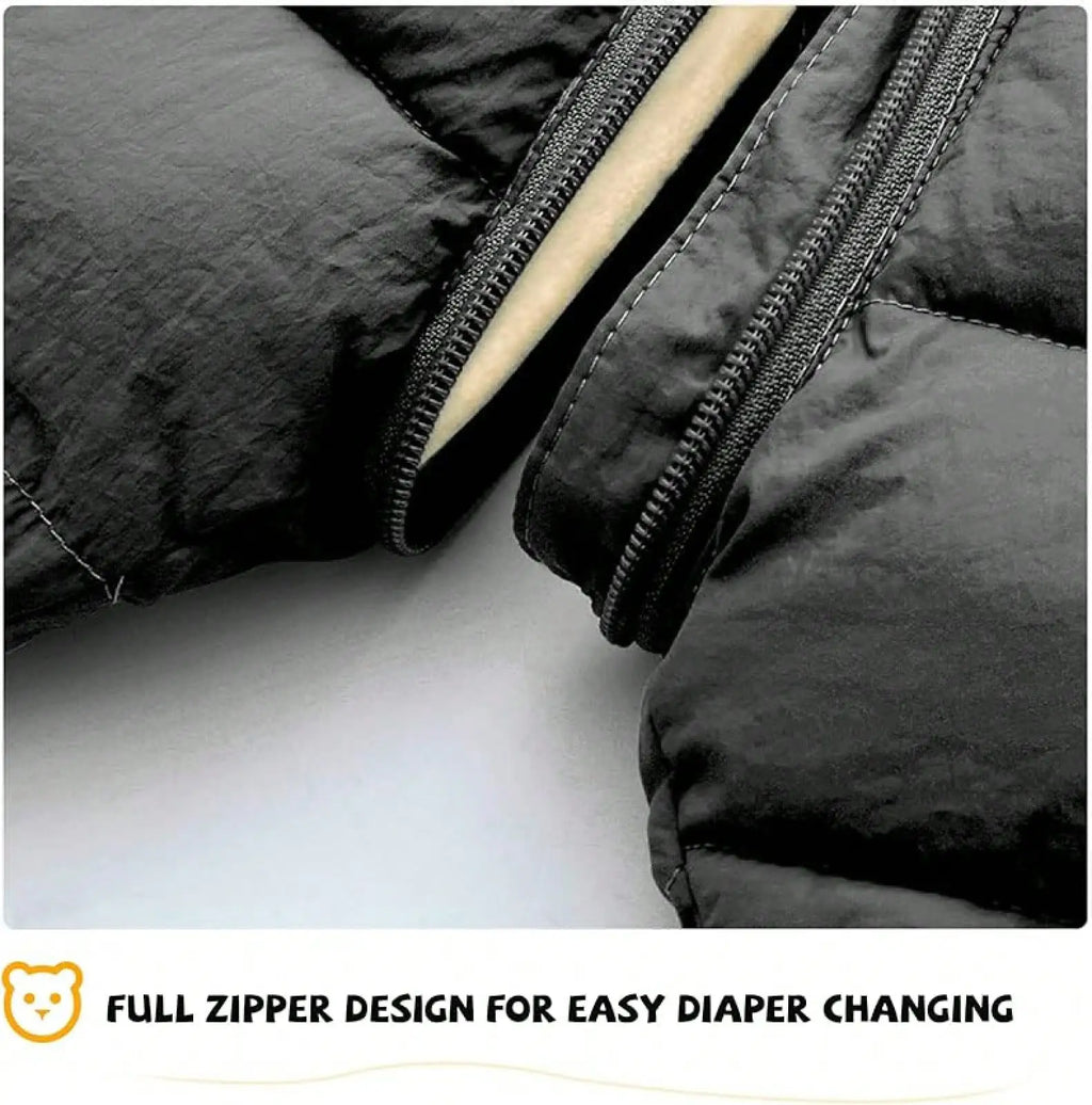 Baby Clothes Cute Infant Toddler Snowsuit Warm Newborn Boy Girl Winter Coats Hooded Zip Jumpsuit