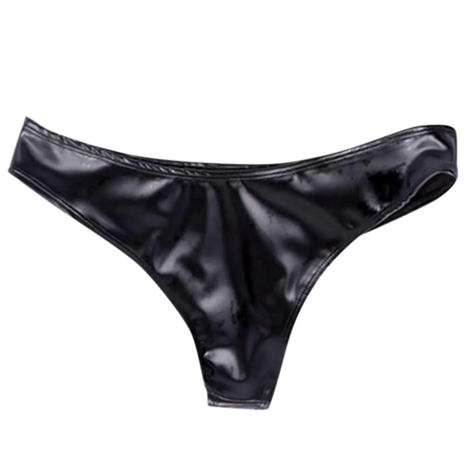 Women Bright PU Leather Panties Low Waist WetLook Shiny Underwear Clubwear Sexy Lingerie Seamless Stretch Solid Brief трусы