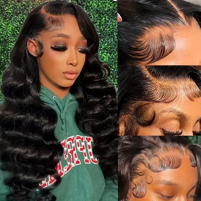 Body Wave Lace Front Wigs Human Hair Pre Plucked 180% Density Human Hair Wigs for Black Women 13x6 transparent Lace Frontal Wigs