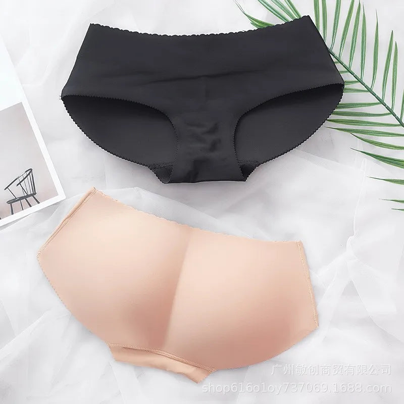 Seamless Shapewear Women's Mid Waist Shaping Triangle Pants Sponge Buttocks Mesh Breathable Hip Lifting Tummy Tightening Pants