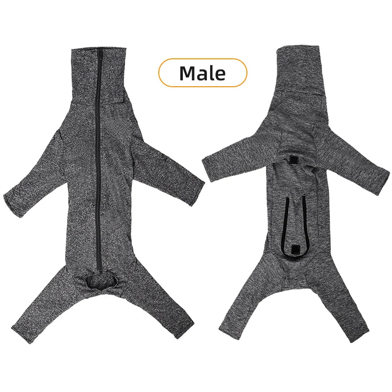 XS-3XL Pet Dog Clothes Winter Jumpsuit Undergarment Female Male Dog Home Loss Hair Proof Clothing Post-Surgical Recovery Clothes