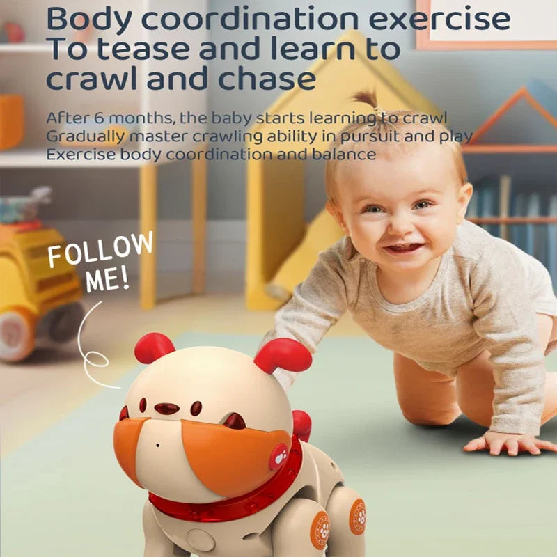 Intelligent Programmable Toy Rc Pet Kid Toys Interactive Voice and Touch Sensing Dancing Music Remote Control Cartoon Robot Dog