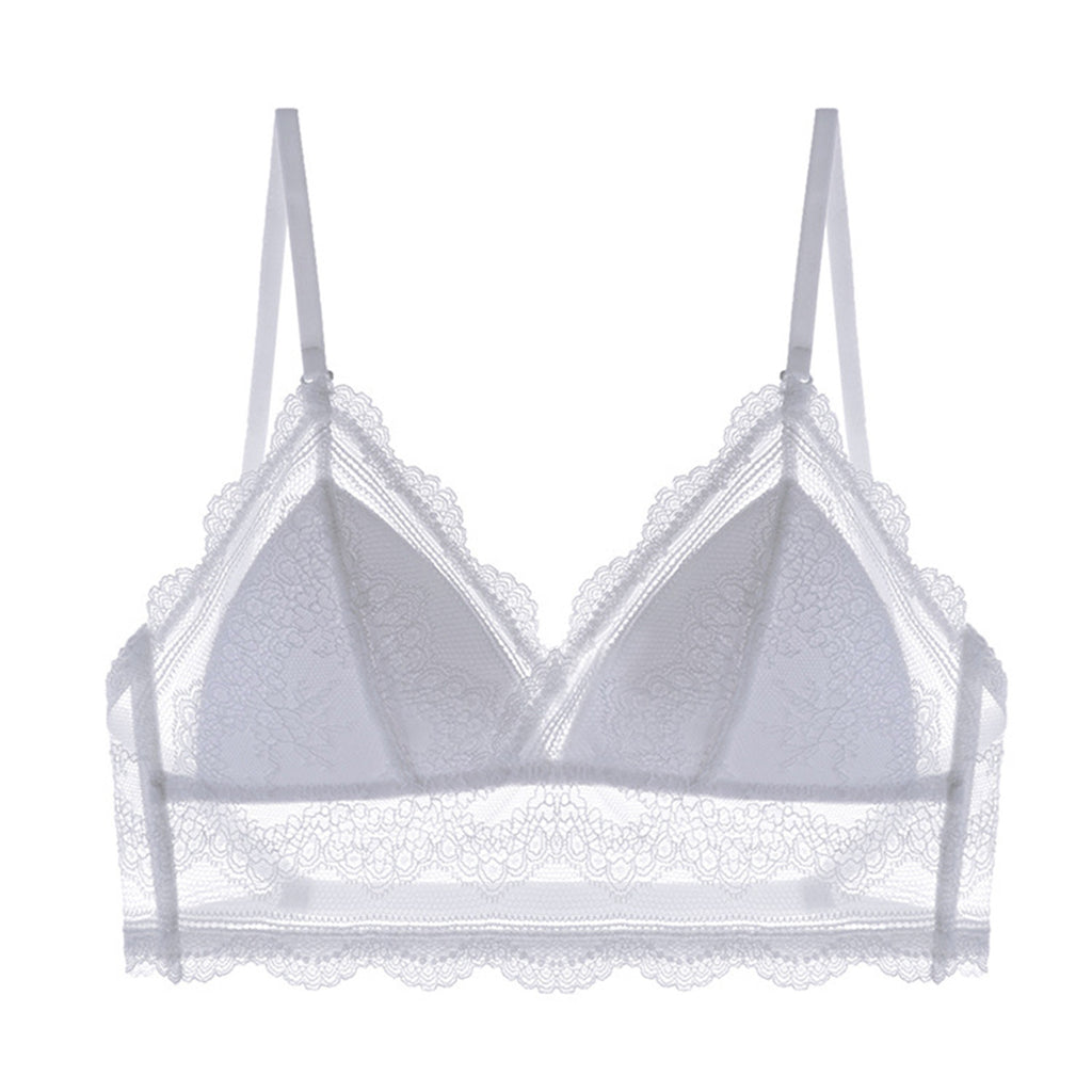 Sexy Low Back Bras Ladies U Backless Invisible Lace Wireless Bra Bralette Mesh Ultra Thin Seamless Underwear Women Lingerie