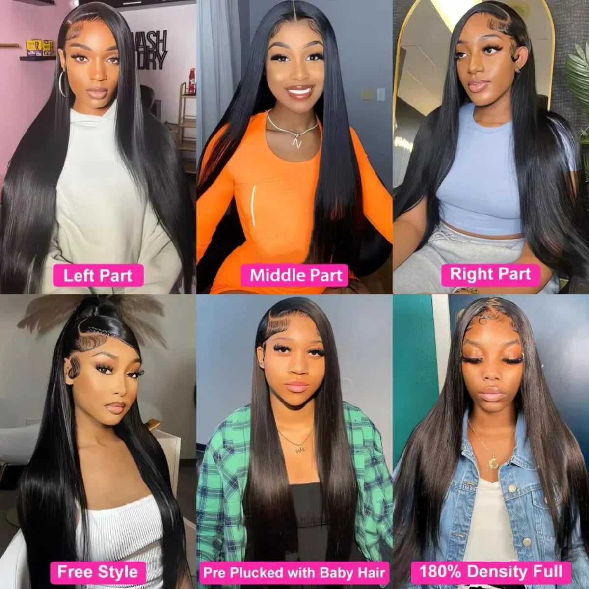 40 Inch 200 Density 13x6 Frontal Wig For Women Brazilian Wigs Human Hair 13x4 Bone Straight HD Transparent Lace Front Wigs