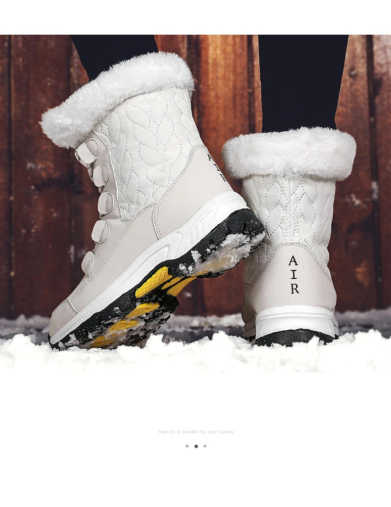Women Classic Snow Boots Winter Warm Shoes Handmade Platform Shoes Womens Boots Ankle  Size 43 Booties
