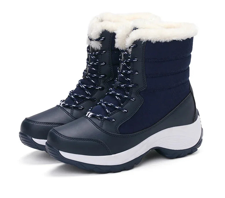 Women Boots Winter Platform Heels Snow Boots for Wamen 2023 Trend Fur Warm Ankle Boots Female Plush Winter Waterproof Shoes