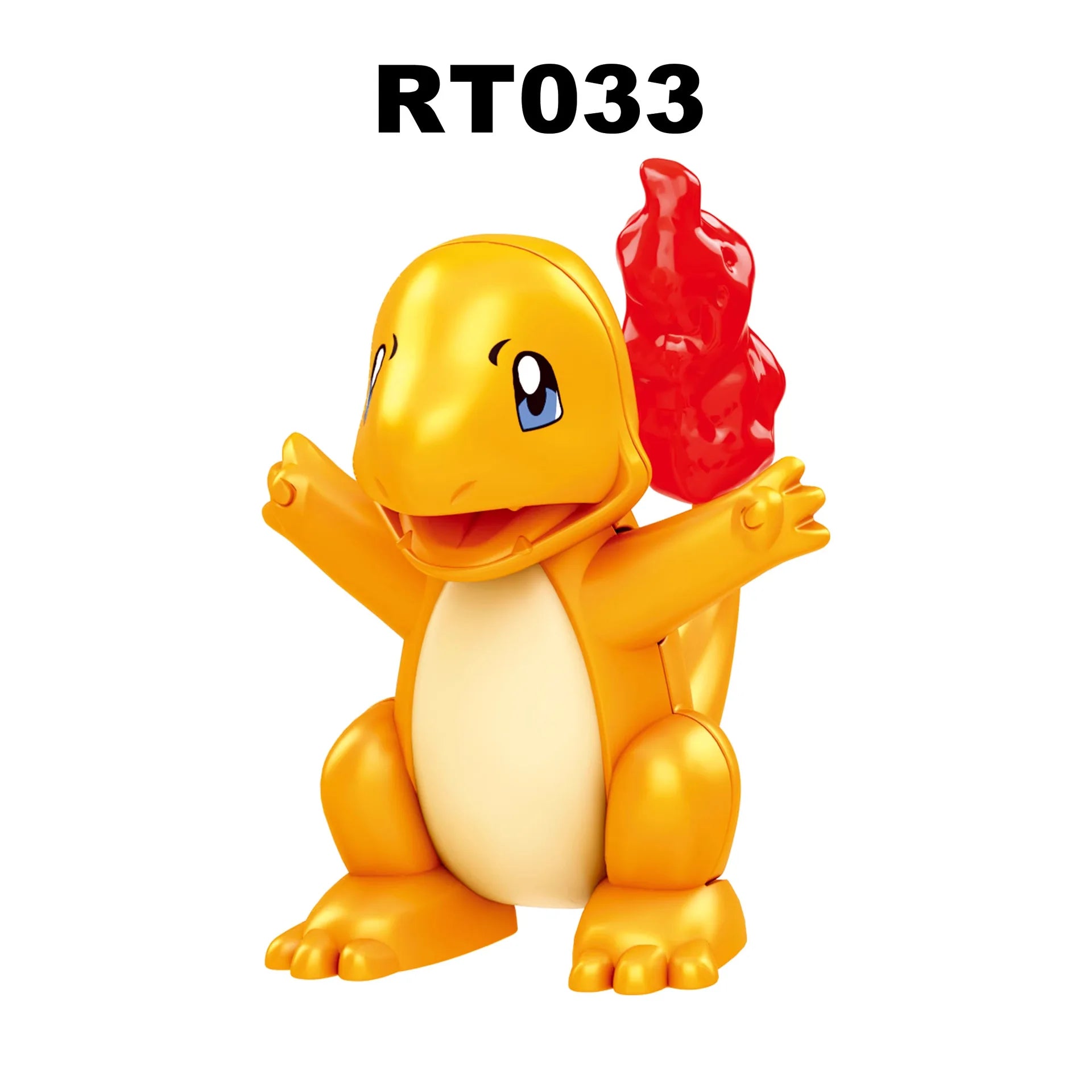 RT026-036 Pokemon Pikachu Pet Elf Cartoon Series ABS Plastic Accessories Building Blocks Figures For Children Collection Toys
