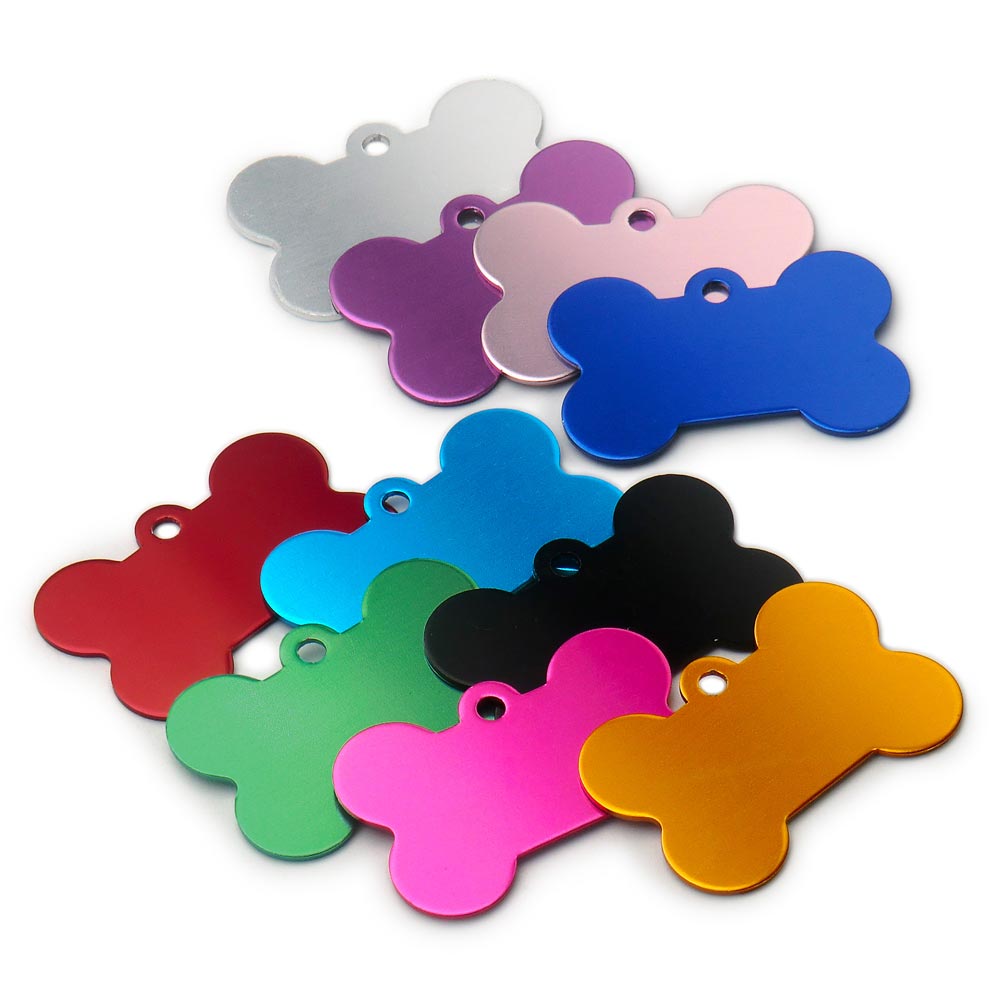 20Pcs Dog ID Tag Personalized Pet Engraved Pet ID Name Number For Puppy Dog Customized Tag Collar Pendant Bone Pet Accessories