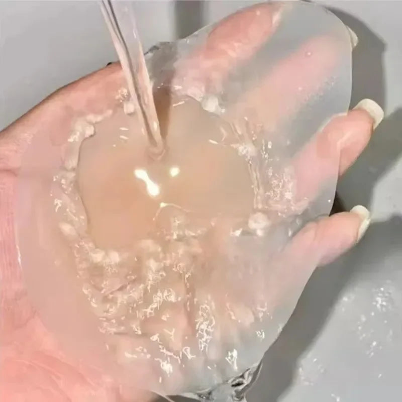 2pcsNo Glue Sticky Nipple Cover Plunge Droplet Invisible Bra Ultra Thin Seamless Silicone Nubra StickersLiftingBreastPadsPasties