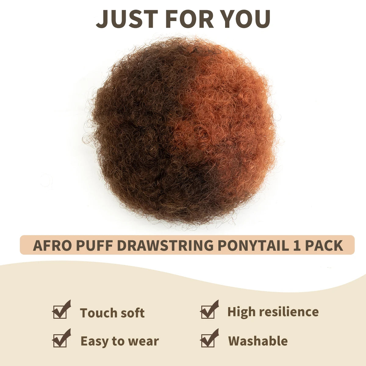 Kinky Curly Human Hair Ponytail Afro Puff Drawstring High Bun HairPiece Clip in on Updo Extensions for Black Women Ship From US