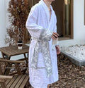 Bathrobe Men Women Sleepwear Long Robe Cotton Luxury Hotel Style Pajamas Homewear Comfortable Plush Loungewear