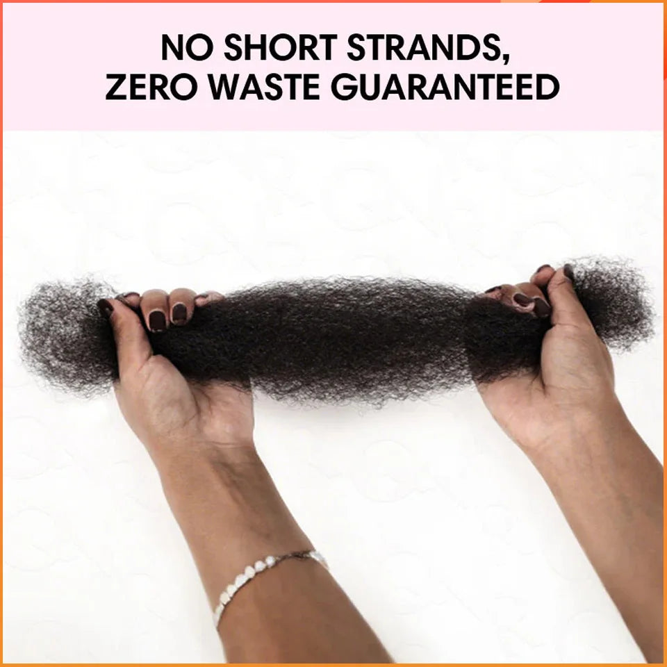 Afro Kinky Bulk Human Hair Extensions QVR US Local Shipping Natural Black/Brown Lightweight For Braiding Styling Everyday Wear