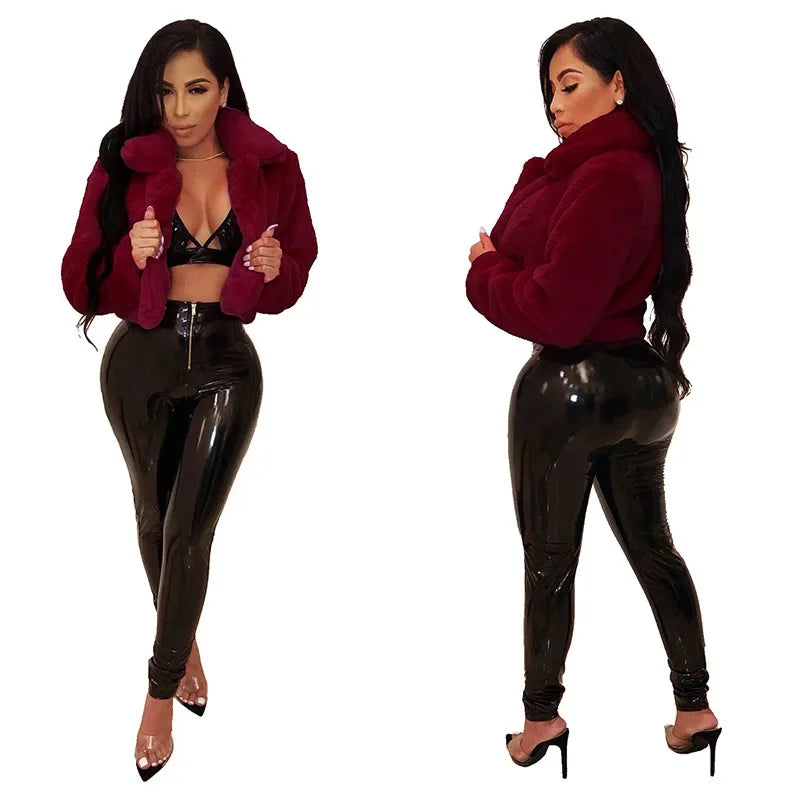 Thick Faux Fur Jacket Women Autumn Winter Maxi Short Coat Warm Luxury Fur Black Parkas Bontjas Pink Furry Shaggy Outerwear