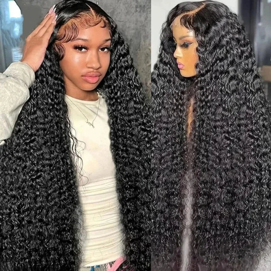 40 Inch Curly Wigs 200% Lace Front Human Hair Wig 13x4 13x6 Hd Lace Frontal Wig Human Hair Deep Wave Pre Plucked With Baby Hair