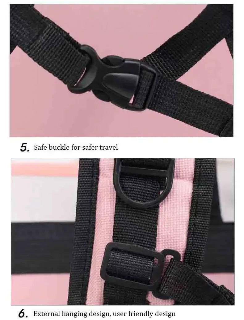 Ventilation Large Capacity Cat Carrier Backpack Adjustable Strap Pet Carrying Bag Foldable Cat Backpack for Outdoor Travel