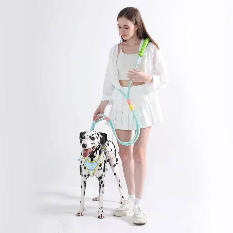 Versatile Pet Traction Leashes with Foam Handle Hand Free Dog Leash for Pet Walking Running Adjustable Sizes Pet Supplies