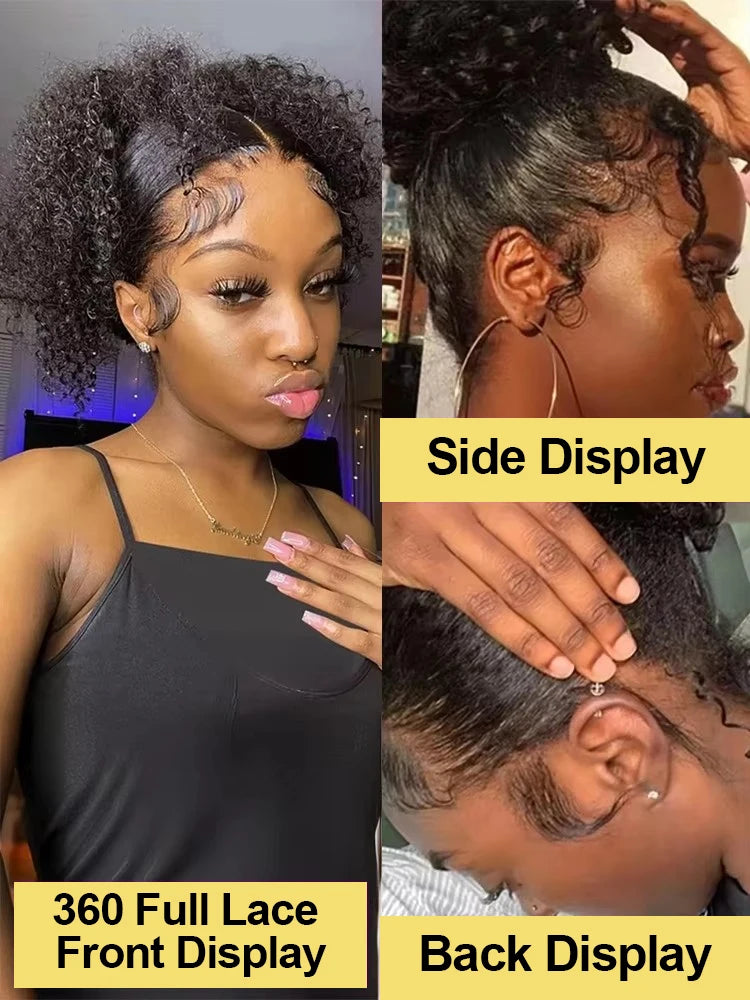 40 Inch Deep Wave 13x6 Hd Lace Frontal Human Hair Wigs 250 Density Brazilian Curly Water Pre Cut Lace Glueless Wig Ready To Wear