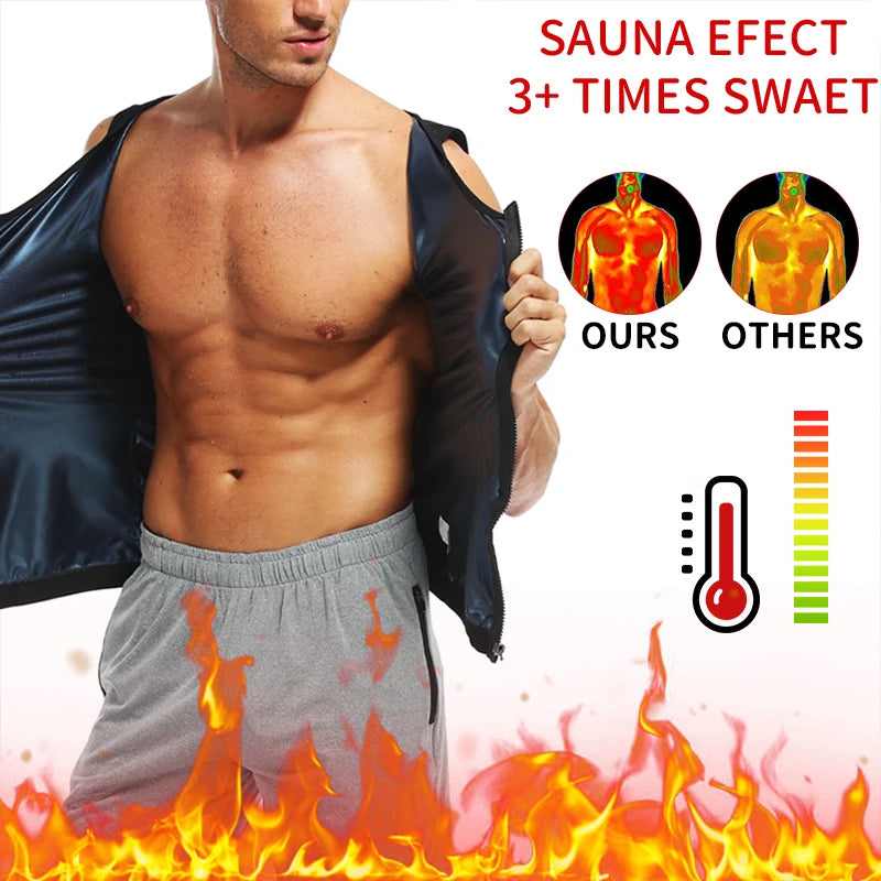 Men Abdomen Reducer Body Shaper Promote Sweat Sauna Vest Fitness Waist Trainer Belly Slimming Shapewear Fat Burner Corset Top
