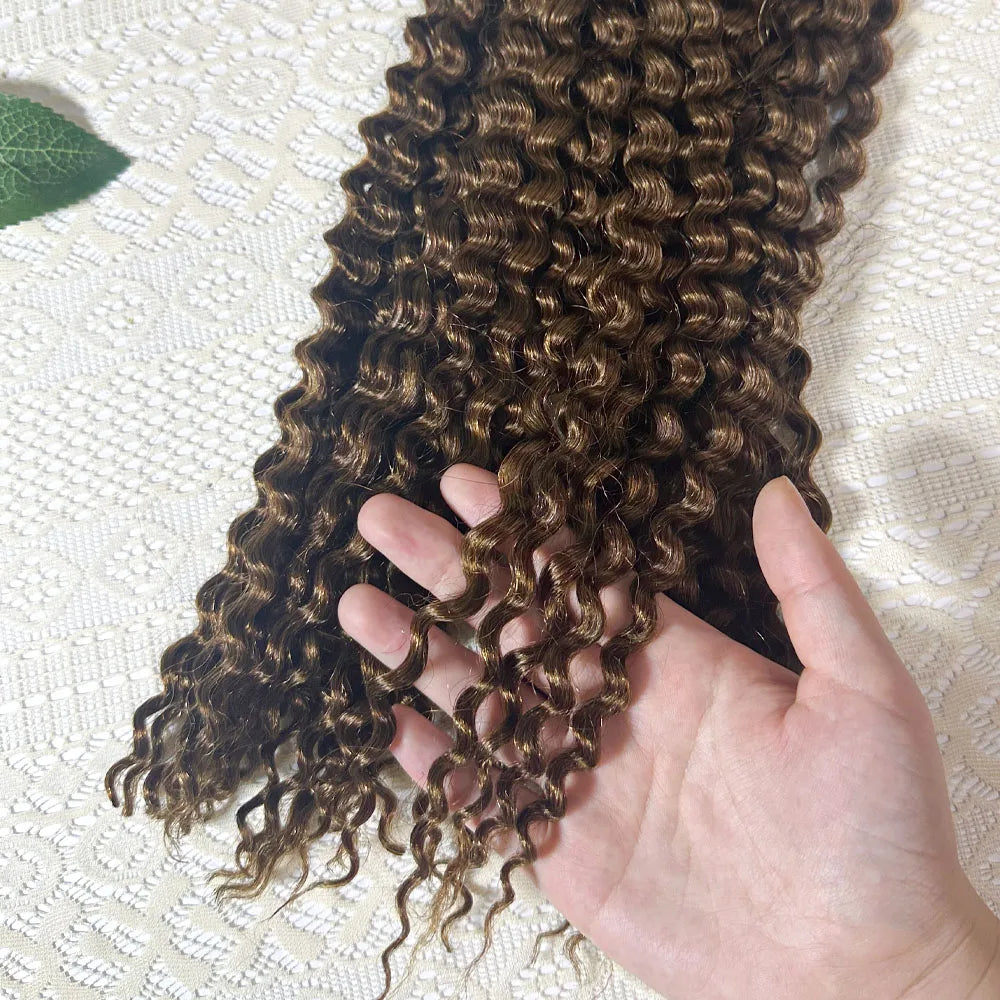 4B Afro Kinky Curly Virgin Human Hair 16 Inch Brazilian Human Hair Extensions Weave Bundles No Weft Weaving for African Women