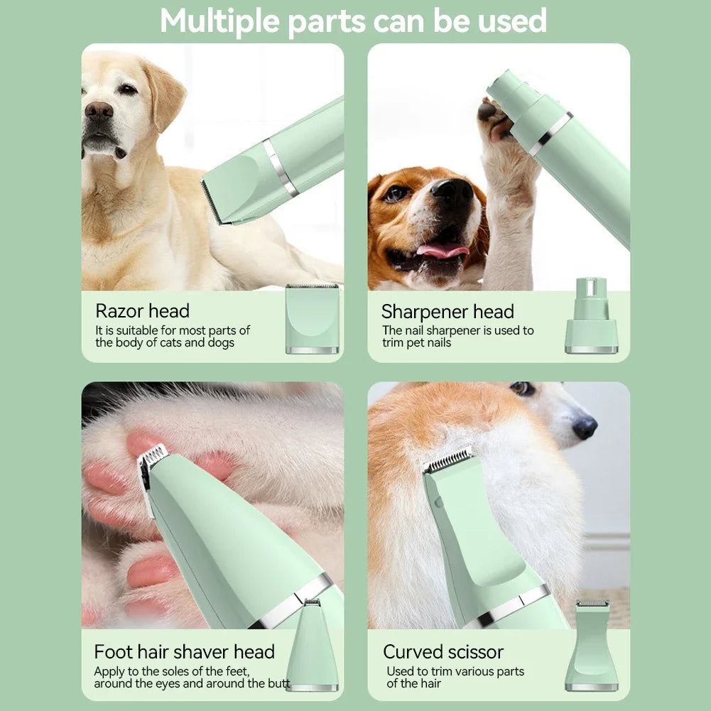1Pc Professional 3/4-in-1 Electric Pet Grooming Tool Set Dog Hair Clippers Electric Pets Haircut Trimmer Shaver Cats Supplies