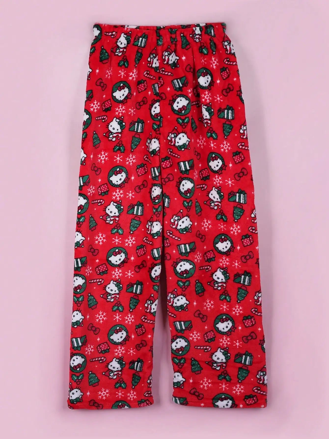 Y2K Hello Kitty pajamas anime women's pajamas cartoon couple walking home pajamas trousers casual homewear