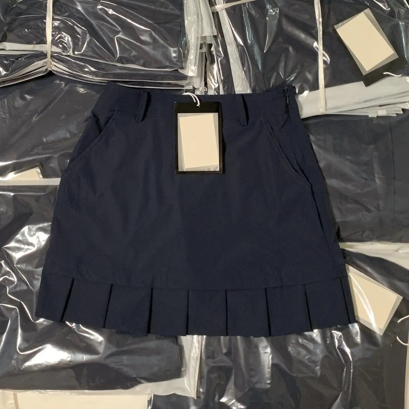 Navy Blue Golf Skort for Women Summer High Waist Slimming Pleated Mini Skirt with Shorts Casual Lady Sporty Tennis Skirt 464A