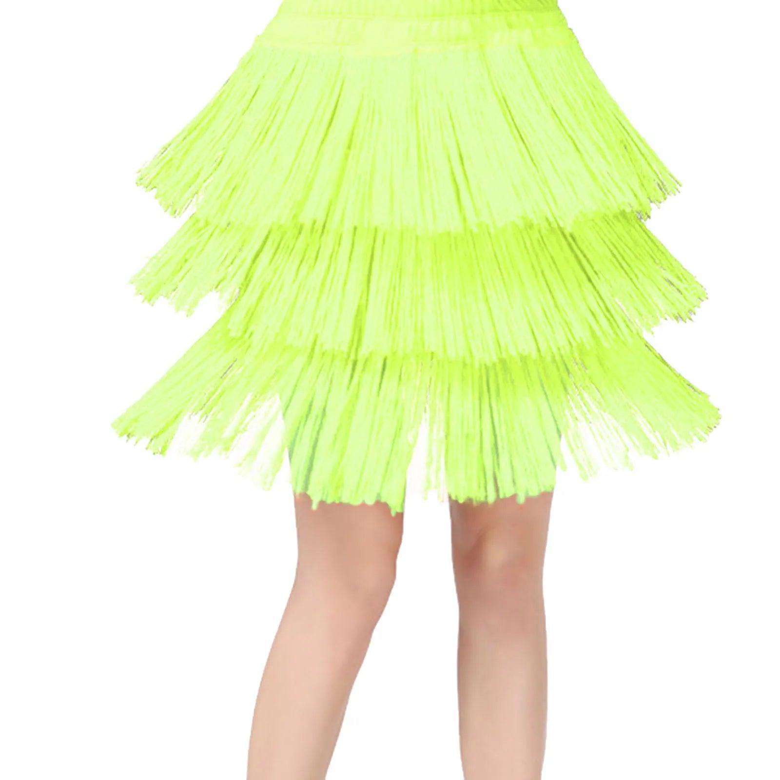 Girl dresses Kids Girls Tassel Dance Skirt Latin Ballroom Layered Fringe Dancewear vestidos para niñas