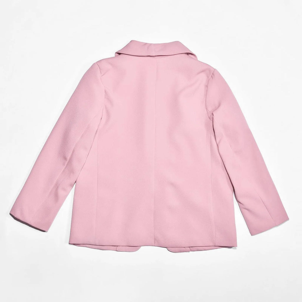 Youth Winter Coat Girls Long Sleeve Shawl Formal Suit Jacket Open Front Inner Pocket For Kids Girls Dress Up Coat Ropa De NiñA