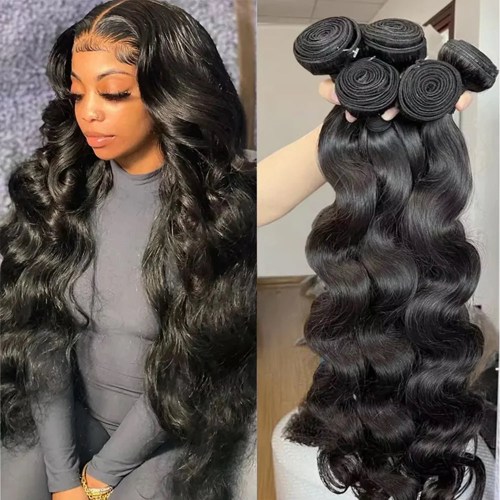 Peruvian Human Hair Bundles With Closure Body Wave Raw 3 4 Bundles With 4x4 5x5 HD Lace Closure Virgin Weave With 13x4 Frontal