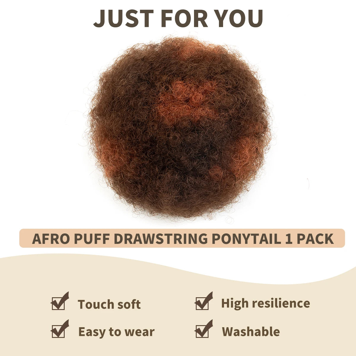 Kinky Curly Human Hair Ponytail Afro Puff Drawstring High Bun HairPiece Clip in on Updo Extensions for Black Women Ship From US
