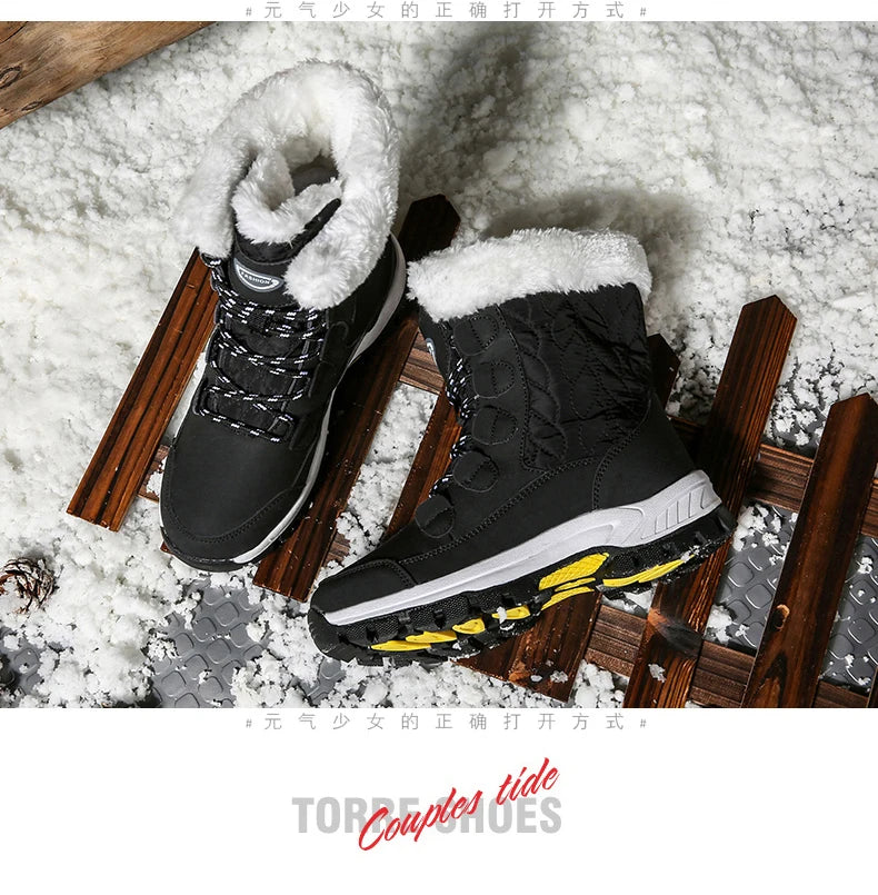 Women Classic Snow Boots Winter Warm Shoes Handmade Platform Shoes Womens Boots Ankle  Size 43 Booties