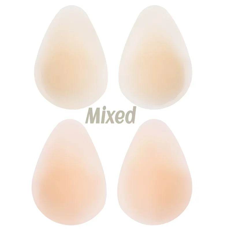 2pcsNo Glue Sticky Nipple Cover Plunge Droplet Invisible Bra Ultra Thin Seamless Silicone Nubra StickersLiftingBreastPadsPasties